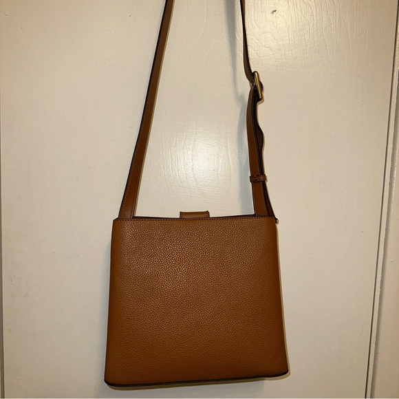 Women's Crossbody Messenger Genuine Leather Handbag Shoulder Bag Tan Satchel - Picture 9 of 12